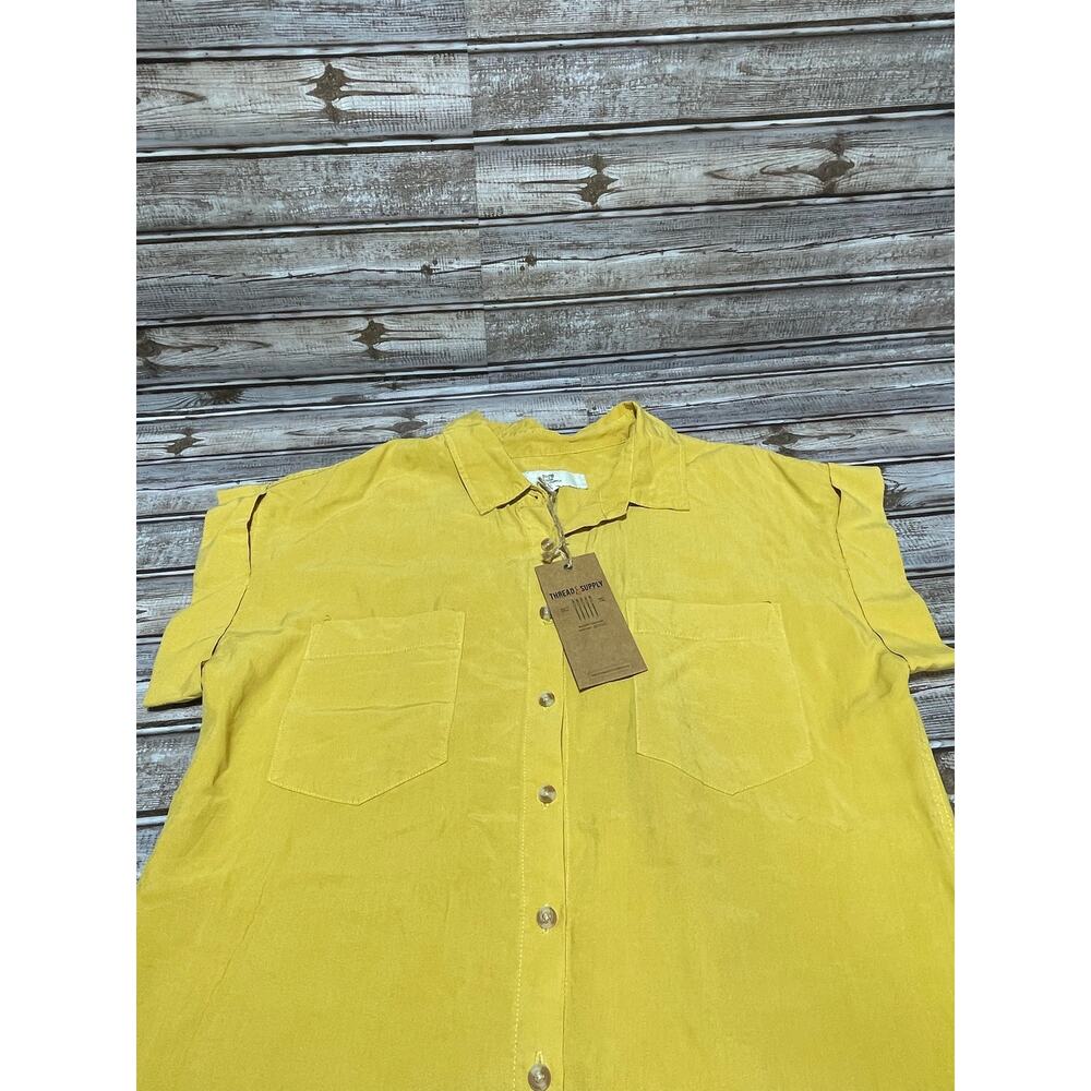 Thread and Supply NWT Women's Button Up Mustard Size XS‎